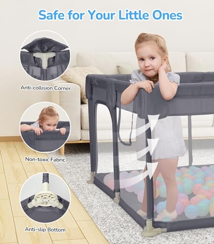 Dripex P1001 Baby Playpen, 52 Inch×52 Inch Play Pens For Babies And Toddlers, Safe Anti-Fall Play Yard thumb #5