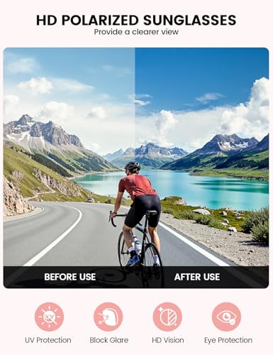 Image of Lamicall 24g Polarized Sports Sunglasses for Men Women - UV400 Protection Sun Glasses for Baseball Running Cycling Fishing