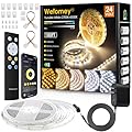 Wefomey White LED Strip Lights, Upgraded 100ft Dimmable 2700K-6500K Bright 24V LED Light Strip with Remote and App Control, 1440 LEDs Flexible Tape Lights for Living Room, Bedroom, Kitchen, Ceiling