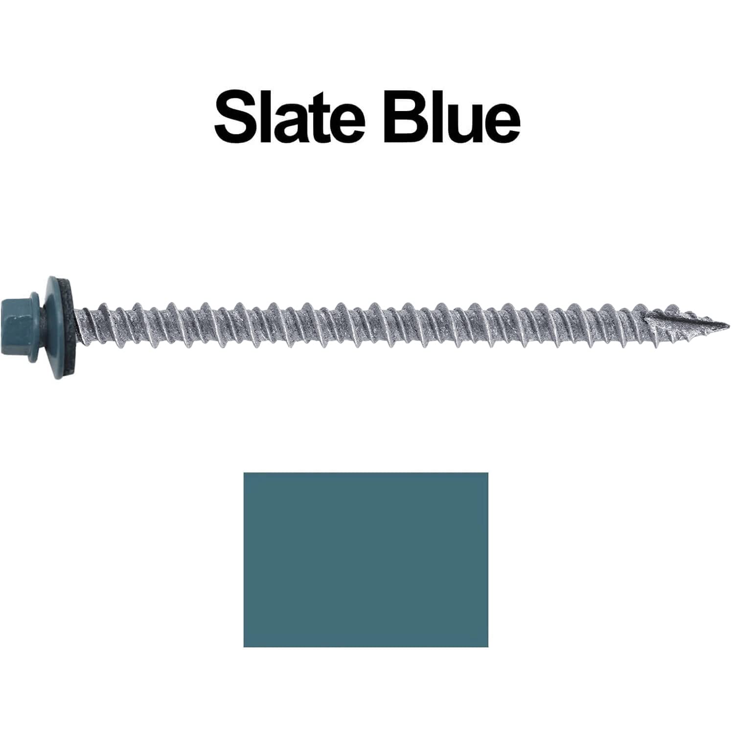 Metal ROOFING SCREWS:  250  12 X 2-1/2" ABC-GRAY Hex Head Sheet Metal Wood Siding Screws Epdm Washer Colored Head