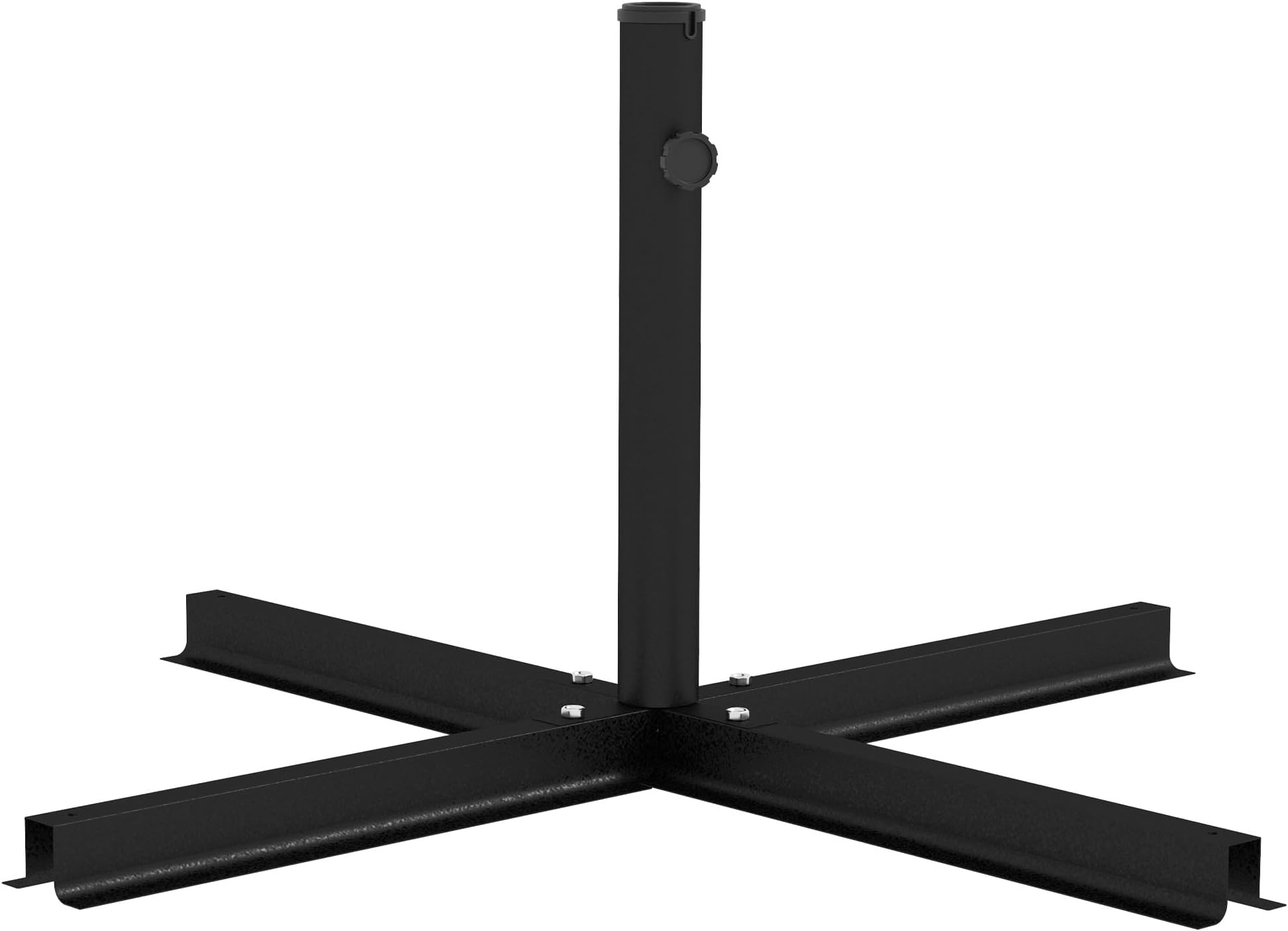 Base Per Ombrellone Outsunny Con Ruote - Riempibile Con Acqua/Sabbia Fino A 20kg - Nero 45x45x39cm - Foto 4