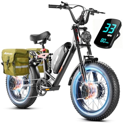 eAhora Electric Bike Fat Tire for Women Men, 33MPH Electric