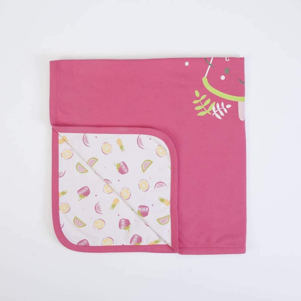 Copertina Neonato Bimba 80x80 cm 100% cotone organico - Coperta Neonato Rosa - Accessorio Perfetto per Bambini - Nuova Idea Regalo per Neonati Bambino e Bambina