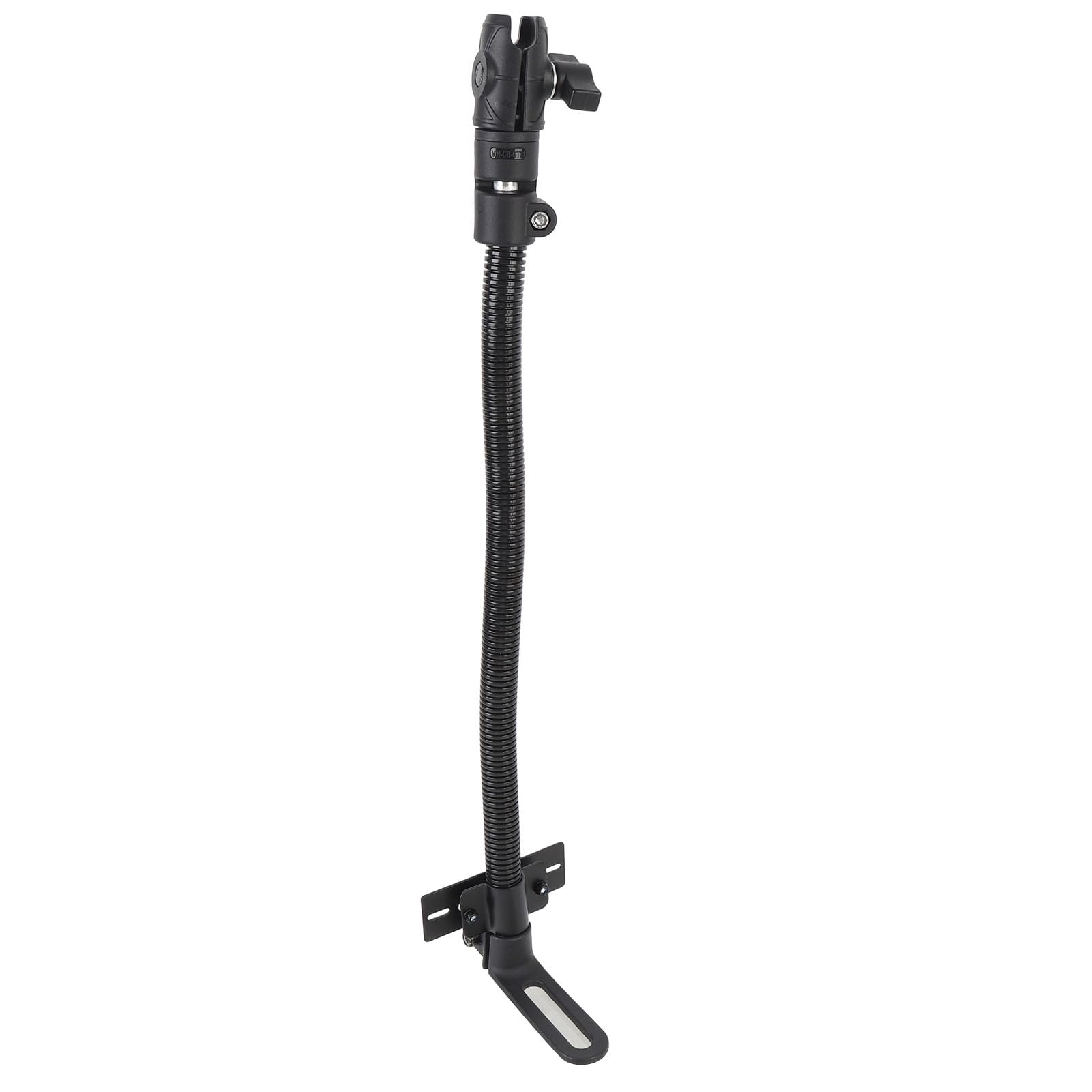 Supporto per Tablet su Binario per Seggiolino Auto in Alluminio Resistente con Braccio Girevole Flessibile per Visualizzazioni Orizzontali e Verticali