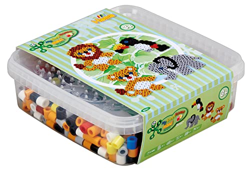 Hama Beads - Maxi - 600 Beads And 1 Pegboard In Box (8751)
