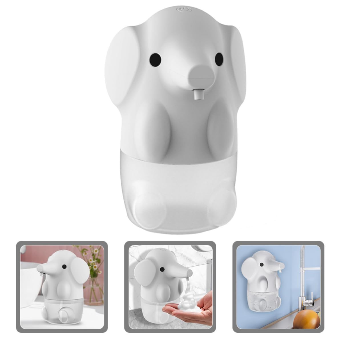 Dispensador Automático de Jabón Líquido 250ml USB Recargable Blanco