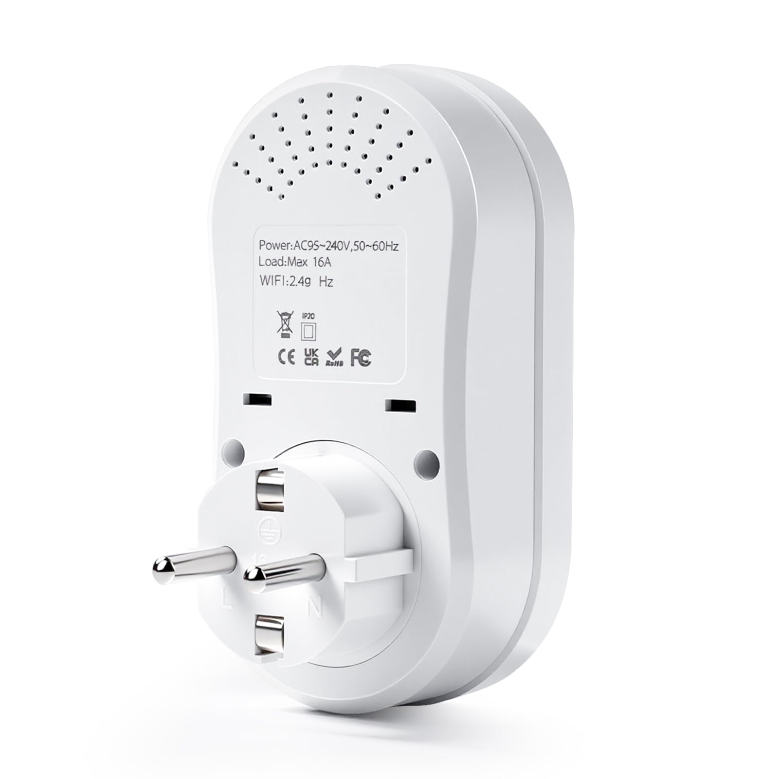 Presa termostatica Wi-Fi, 220 V, 16 A, Regolatore di Temperatura Programmabile con Modalità di Riscaldamento e Raffreddamento, Termostato Digitale a LED, compatibile con Smart Life/Alexa