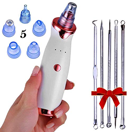 Preisvergleich Produktbild Mitesserentferner Vakuum Gerät Für Mitesser ALL4SKIN Mit 5 Austauschbare Schönheit Köpfe Mitesser Sauger Porenreiniger Blackhead Remover Anzeige Porensauger Set