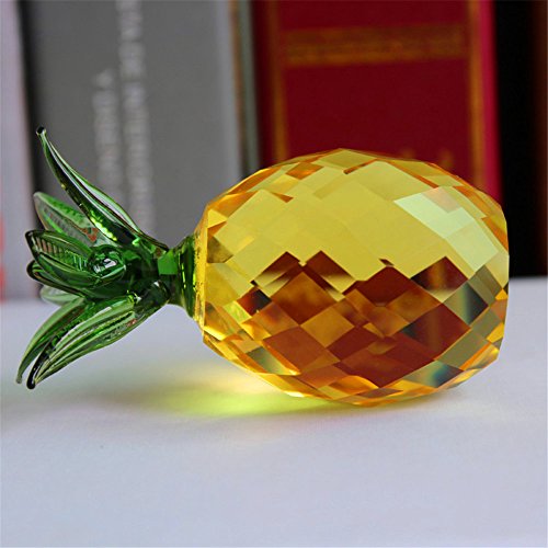 image for qianyue Crystal Cute Crystal Pineapple Figurines Crystal Statue,Collec