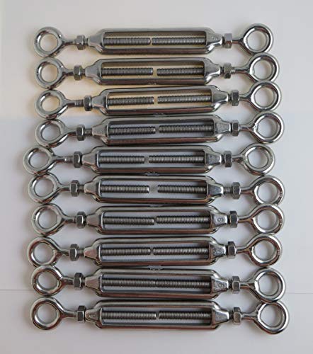 10 peças de aço inoxidável (316) M6 (1/4