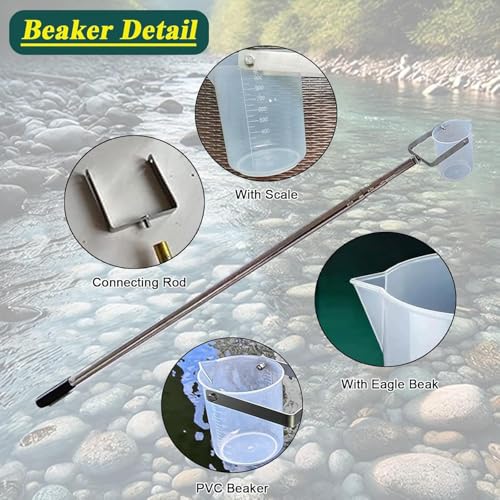 Vasos telescópicos de agua 500ml muestreador extensible 4m para control de vertidos 8