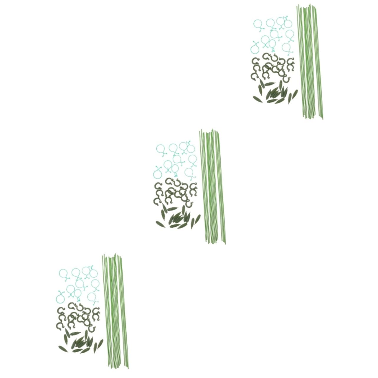 POPETPOP 3ensembles Supports De Plantes De Tuteurs Réutilisables pour Potted Plants Et Grimpantes avec Clips Fixants Pratique pour Jardin