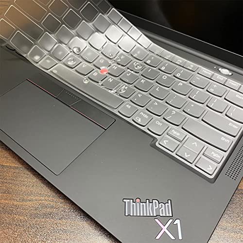 Image of Keyboard Cover for 14 inch Lenovo Thinkpad x1 Carbon Gen 9 2021 & ThinkPad X1 Yoga Gen 6 2021 Laptop, Thinkpad x1 Carbon Gen 9 Keyboard Skin Protector - TPU