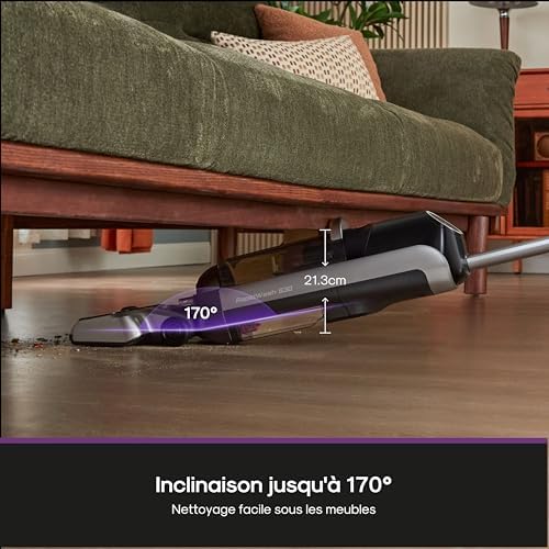 Eureka RapidWash NEW630 Aspirateur Laveur Sans Fil Séchage Air Chaud 60°C Pour Sol Hart Anti-Enchevêtrement 38 Min Auton