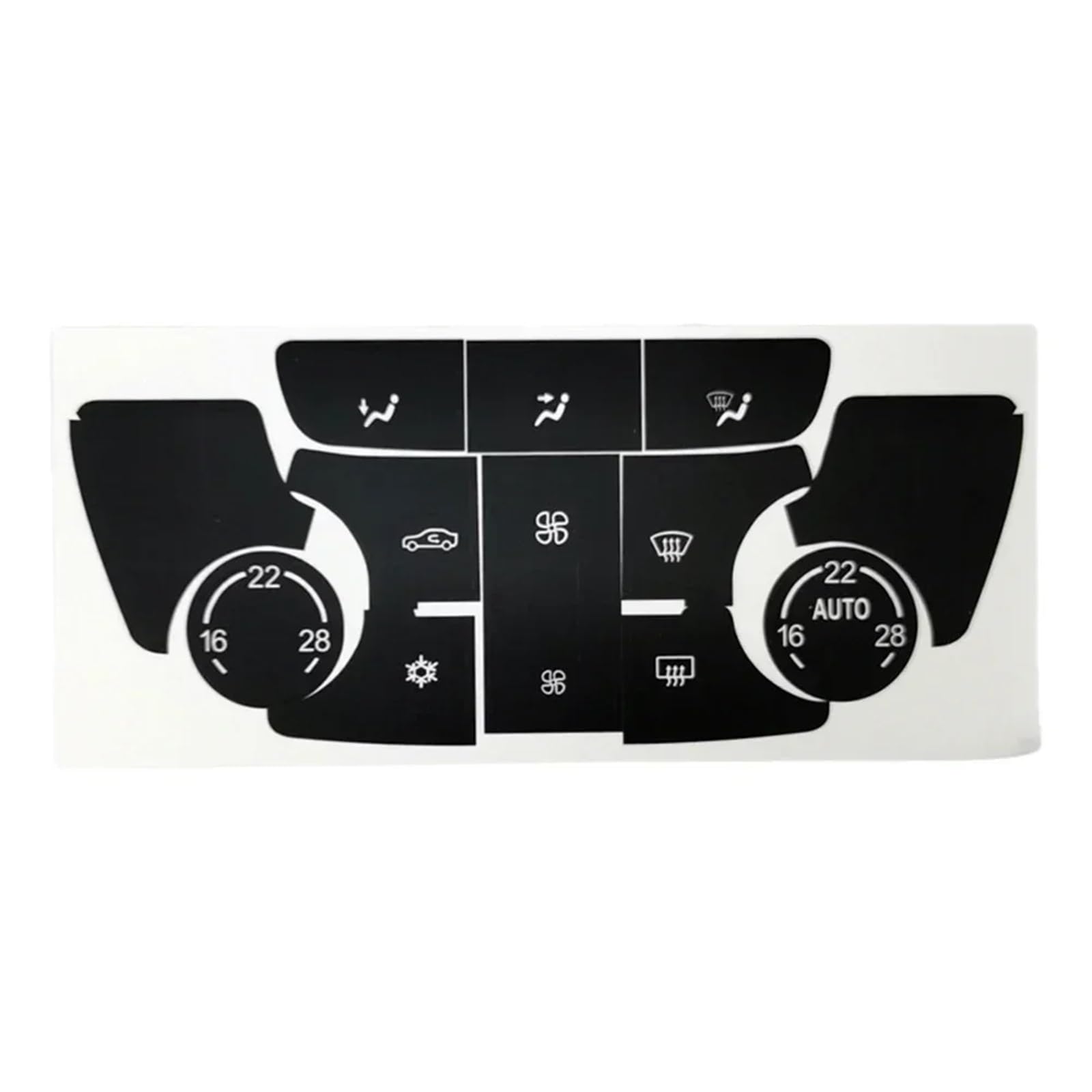 Repair Patch Compatible with Buick for Verano for Encore Car A/C Button Repair PVC Interior Replacement Parts Set Car Sticker Interior Parts Button Repair Decal(Type b)