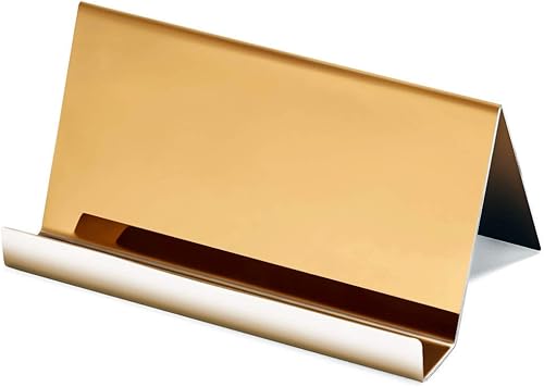 Miniatura 1 de Titular de la tarjeta de visita de gama alta de acero inoxidable espejo pulido accesorio de escritorio soporte de exhibición de tarjetas de visita