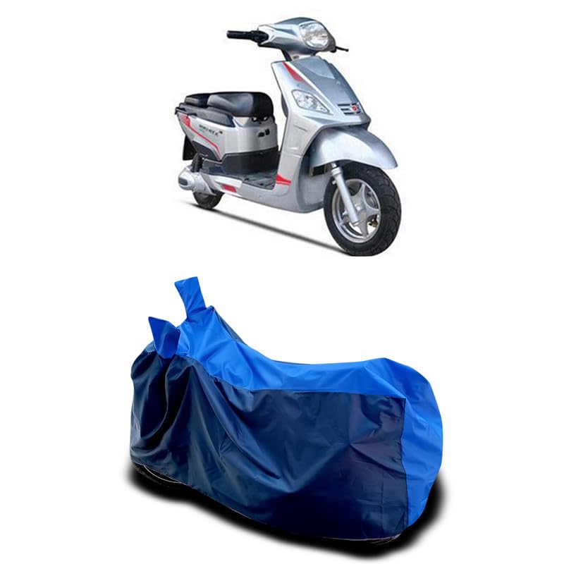 Image of DUFFEL-Two Wheeler Bike Body Cover Compatible for Hero Electric Nyx E5 Bs6 Heat Protectio /UV-Rays /Birds Dropping /DustProof /Waterproof All Variants [Nevay Blue]