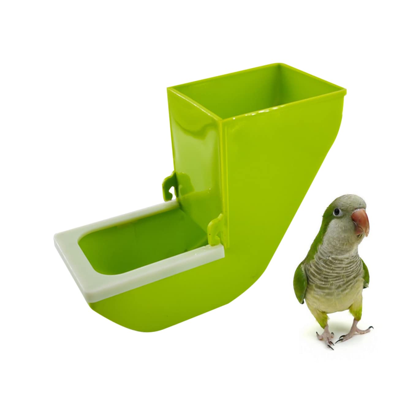 BESPORTBLE 4pezzi Mangiatoia Per Pappagalli Con Supporto Sospeso Contenitore Per Cibo e Accessorio Per Gabbie Di Uccelli Facile Da Installare e Rimuovere