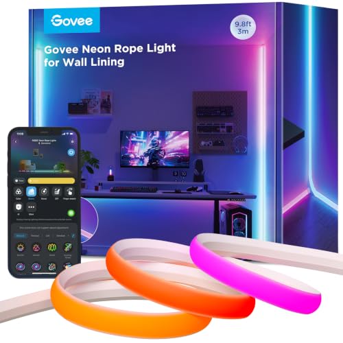 Govee Neon LED Strip für Sockelleiste, 3M RGBIC LED Streifen, Sanftes Licht – Ansicht 1