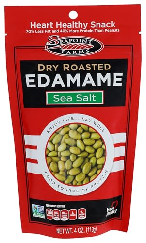 Seapoint Farms Dry Roasted Edamame, Lightly Salted, Pouches, 4 oz