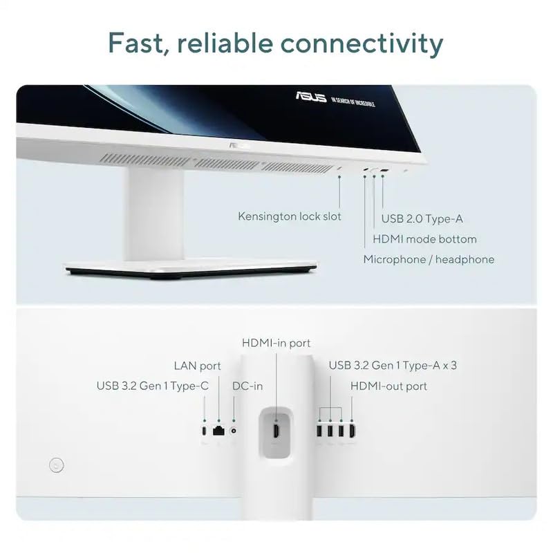 Image of ASUS All in One 27 inch FHD Touchscreen PC, Ryzen AI 7 350, 64GB DDR5, 4TB SSD | Copilot+ PC, 50 TOPS NPU, Anti-Glare, Radeon 860M, HDMI In /Out, Wi-Fi 6, Windows 11 Pro, Office 2021, KB & Mouse