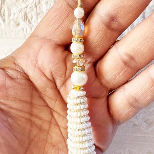 Image of Adikala Craft Store Handmade Ethnic Latkan Tassel Set of 2 for Saree Pallu, Blouse, Suits, Dupatta, Lehenga Decor (French Wire Cone)