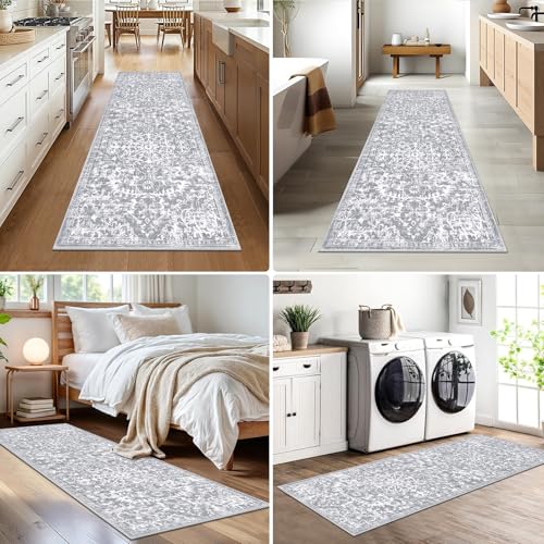 Pauwer Boho Hallway Runner Rug 2x6 Washable Entryway Area Rugs Non Slip Farmhouse Vintage Floor Mat Carpet Runner for Hallways Laundry Room Kitchen Bathroom Bedroom