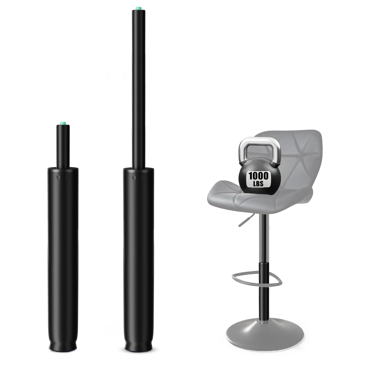 MASTERY MARTExtra Long Office Chair Gas Cylinder 8" Stroke, 14 Inches-22 Inches Gas Lift Heavy Duty 1000lbs, Universal Fit For Drafting Chairs Bar Stools, Class 4, Not For 1KEA, Black