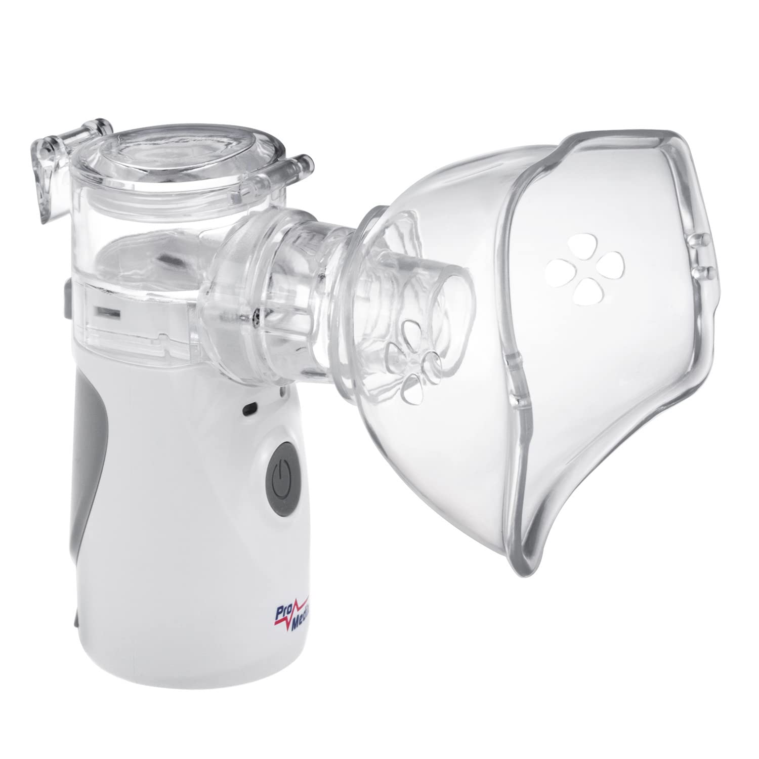 Inhalador portátil para niños y adultos, inhalador silencioso, dos máscaras, boquilla USB o funciona con pilas (inhalador + termómetro infrarrojo)