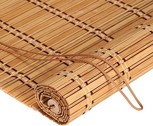 Bambusrollo Wetterfest Aussen Retro Schilf Vorhang Sonnenschutz Sichtschutz Rollo Mit