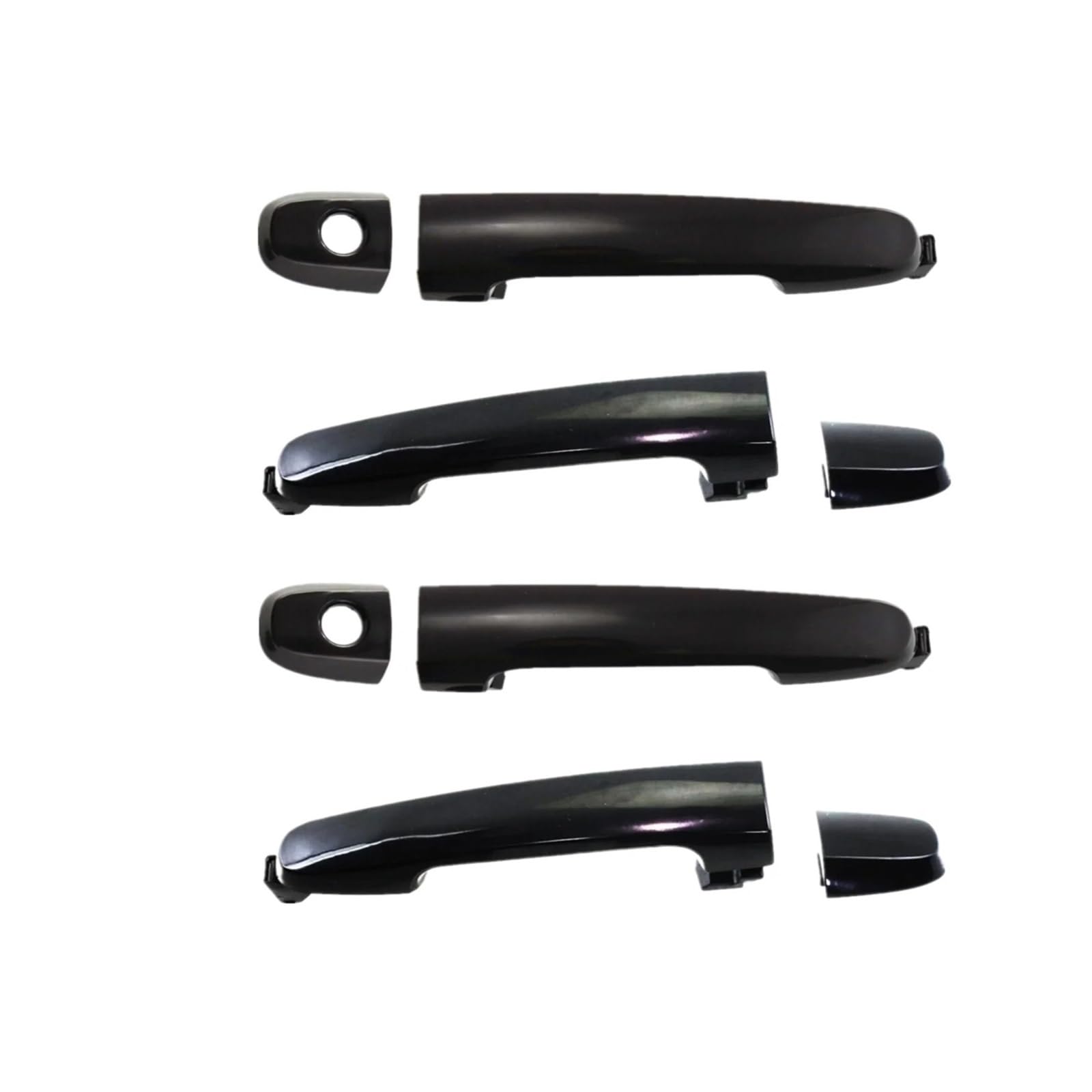 Nokrgqw Black Set 4Pcs Left Handle Passenger Exterior Door Handle For Toyota For Camry 2002-2006 For Auris For Avensis For Aygo For Corolla For Matrix For Rav4(Black Set 4Pcs)