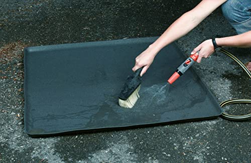 Walser Schaumstoff Kofferraummatte, Universal Kofferraumwanne, Schmutzfangmatte, Mehrzweckwanne, Allwetter Schaumstoffwanne, Schwarz, Größe: L - 85x90cm