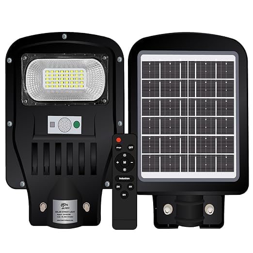 50 Watt Solar Street Light Outdoor with Remote 40 LEDs Motion Sensor and Plastic Dusk to Dawn for Garden, Street, Lawn [ with Pole ] [ Pack of 1, Cold White Light ]-image-25