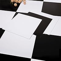 Alow Black & White Peel and Stick Vinyl Floor Tiles, 20 Pack 12x12in Waterproof Self-Adhesive Flooring for Kitchen, Bathroom, RV - Easy DIY Install
