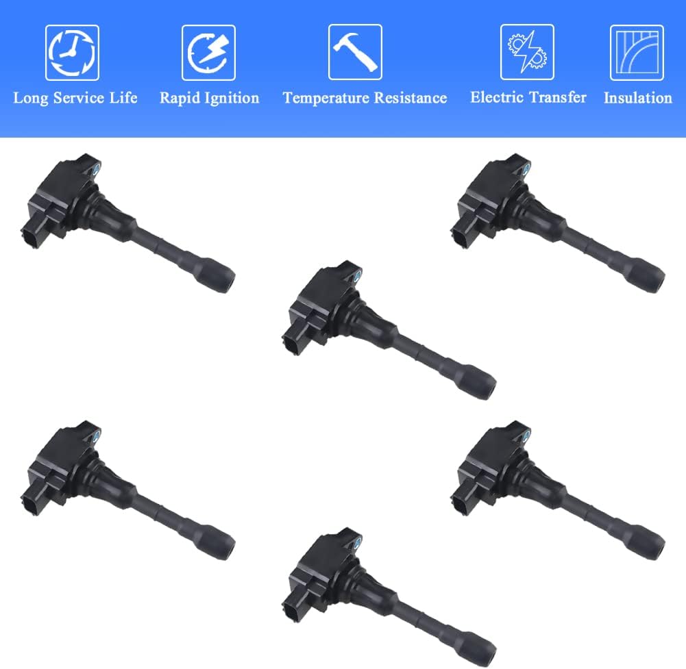 JDMON Ignition Coils Pack Compatible with Nissan Maxima Murano Pathfinder Quest Altima Infiniti Q50 QX60 FX35 3.5L V6 2007-2017 Replace UF550 C1670