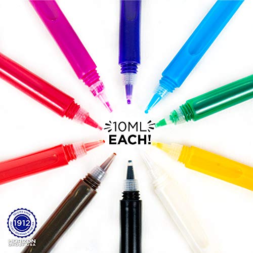 Made By Me Horizon Group Usa Suncatcher Paint Pens 10 Pack, 10Ml Nontoxic Suncatcher Paint Pens, Create Your Own Window Art, Window Art Paint Refill, Paint Projects, Suncatchers Sold Separately #TOP2