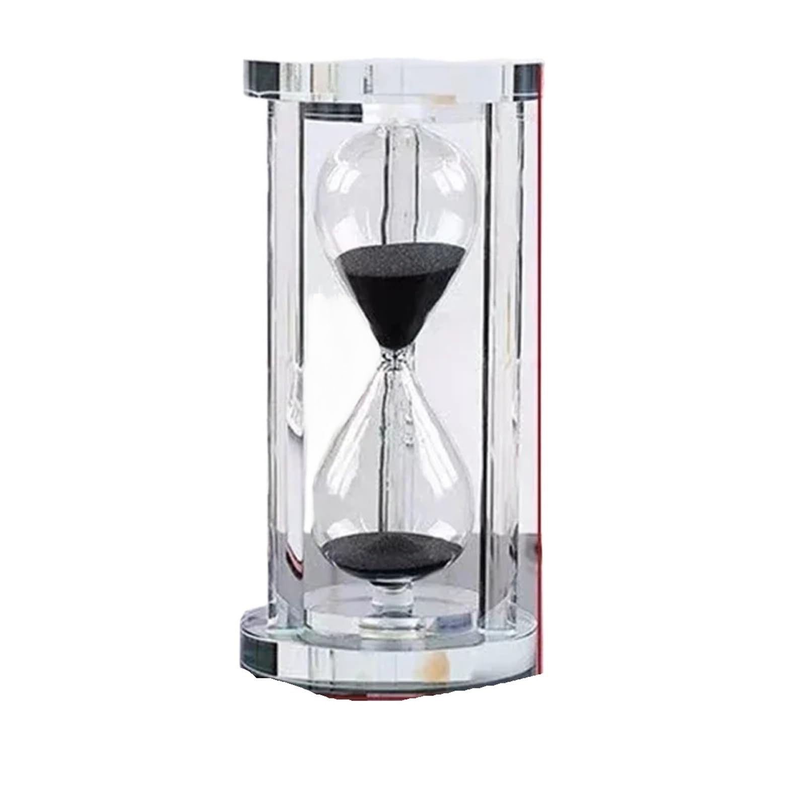 Reloj De Arena Reloj de Arena 15-60 Minutos, Temporizador for Cocina, Escuela, Moderno Reloj Cristal, temporizadores té, decoración del hogar para DecoracióN De Vidrio(Balck,60min)