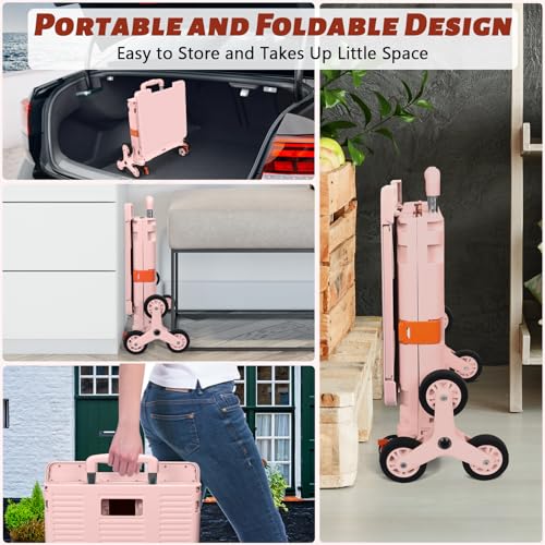 Chariot utilitaire pliable ultra compact doté de roues multidirectionnelles