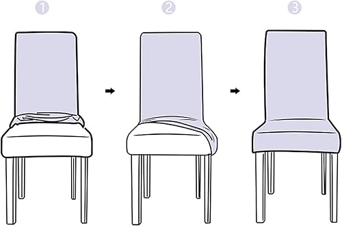 Miniatura 6 de Wangle Fundas elásticas para sillas universales, ajustadas, para sillas de comedor, fundas de terciopelo para el hogar, cocina, comedor, boda, juego