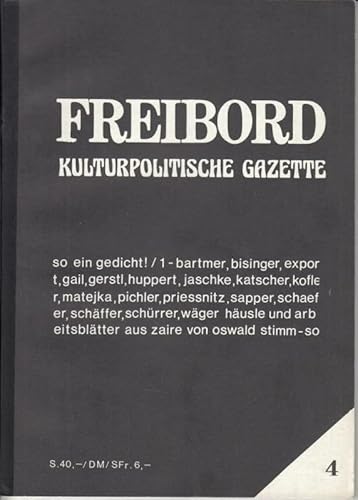 Freibord. Kulturpolitische Gazette. Jg. 2, Nr. 4, April 1977.
