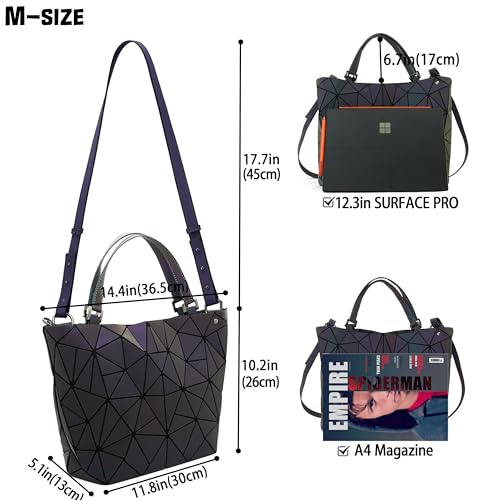 Geometric Purse for Women,Geometric Luminous Purses and Handbags,Geometric Bags and Holographic crossbody bag3