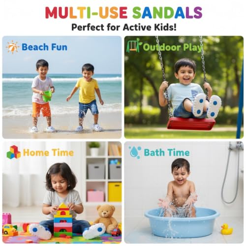 Image of GLJ Little AngelToddler Clogs Slippers, 12 Months to 3 Years, Baby Boy, Waterproof, Lightweight, Cute Cartoon Penguin Design