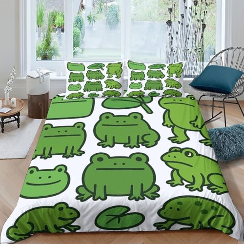 Parure de lit grenouille microfibre légère抗 plissement et fermeture éclair