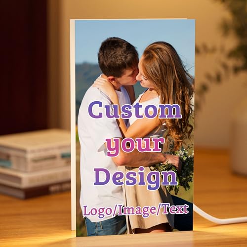 Custom LED Photo Frame Night Light, Personalized Picture Frame with
