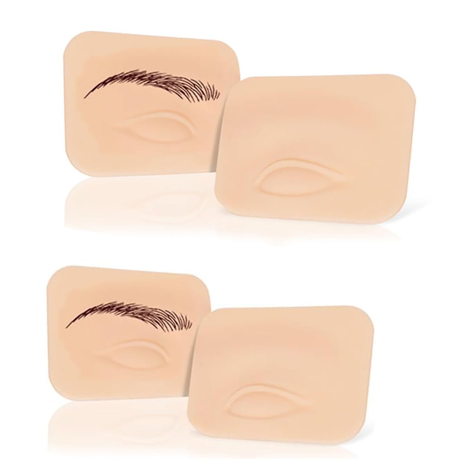 4Pcs Dummy Makeup, Eye Dummy for Makeup Practice, Makeup Practice Dummy Face, Professional Cosmetology Training Tool, Eyebrow and Eyeliner Tattoo Practice Silicone Block-picture-27