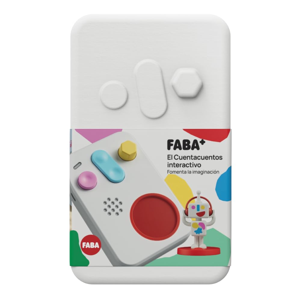 FABA+ Cuentacuentos Interactivo , contenidos de Audio para niños y niñas de 0 a 10 años, Personaje Sonoro Faba•Me, Luz de Noche, Rutina de sueño, Juego Educativo, versión en español