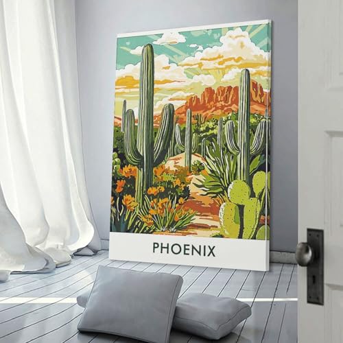 Tableaux sur toile Phoenix désert 24x36inch impression murale salon élégant