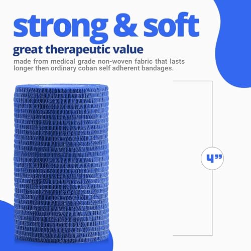 Image of A-Tape Breathable Self Adhesive Cohesive Bandage for Humans & Pets (Dogs, Cats, Birds) -Sports, Wrap, Athletic, Non Woven First Aid Medical, Wrist, Swelling (10 cm X 4.5 mtr) (Pack Of 4, Green)