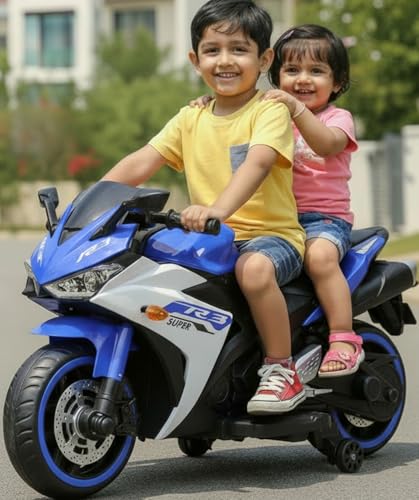 Image of Kids Sports Bike, Ride-On Toy for Ages 2-8 Years, Birthday Gift for Boys and Girls (R3 Sports Bike (3-8 Year), Blue)