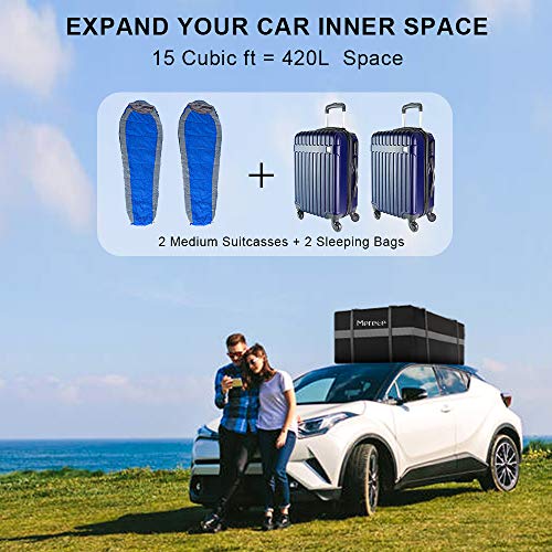 image for Merece Car Rooftop Cargo Carrier - Car Roof Carriers Waterproof Luggag